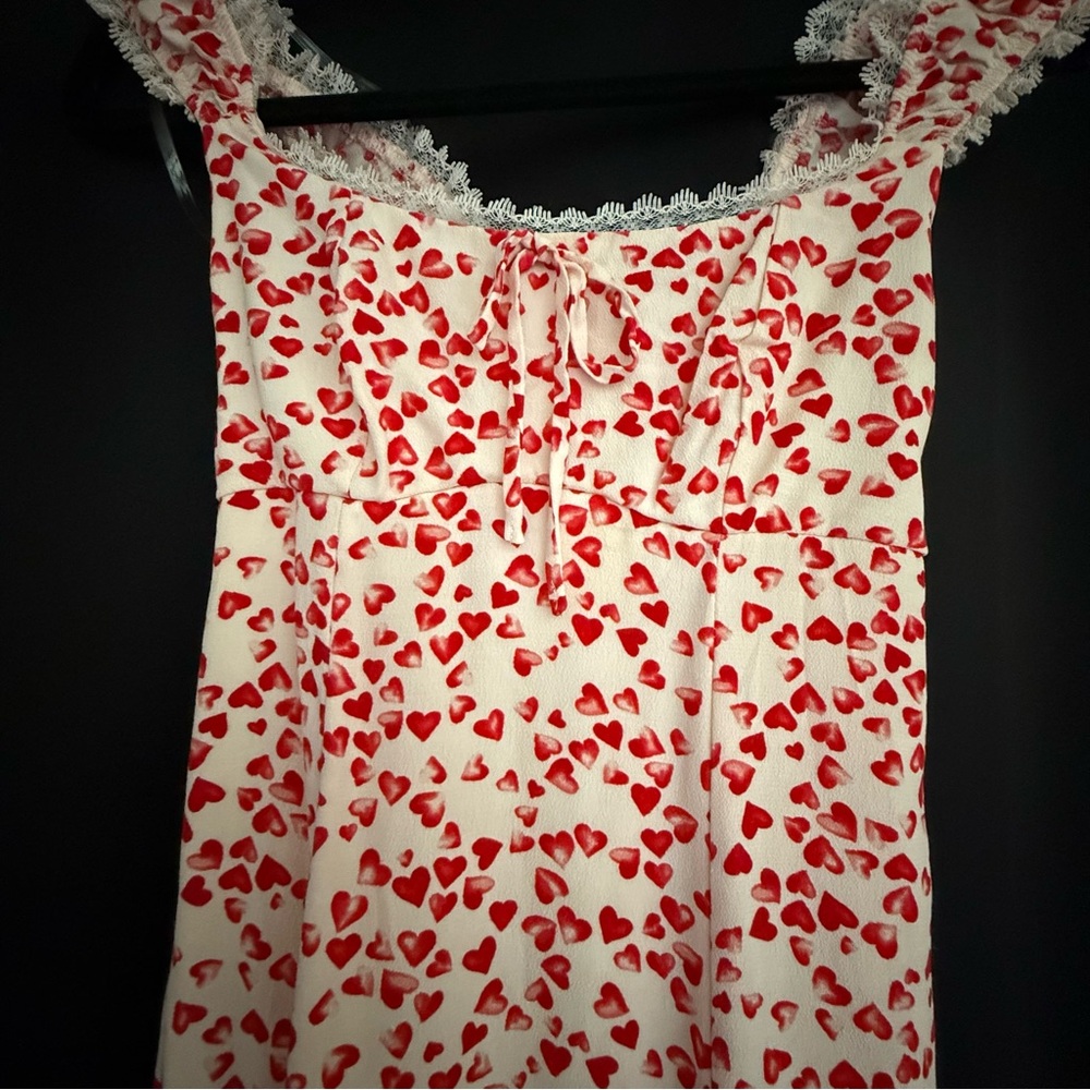 Wild Fable NWT Valentines Red Heart Print Sun Dress